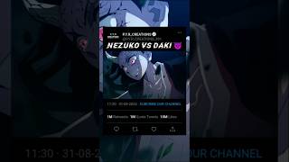 NEZUKO VS DAKI FIGHT anime trendingshortsvirlalshort demonslayer youtubeshort darkside music [upl. by Luedtke]