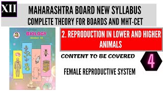 Reproduction in Lower and Higher Animals  NEW SYLLABUS 12th Maharashtra board Part 4 HINDI [upl. by Kristina32]