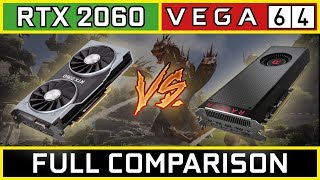 RTX 2060 vs RX Vega 64  Full Comparison in 25 Games [upl. by Hadeehuat]