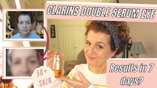 Clarins Double Serum Eye  Is This Cream REALLY Amazing  1 Week Review [upl. by Enilasor]