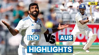 IND Vs AUS Highlights Jasprit Bumrah Shines AUS 677 At Stumps I India Vs Australia Highlights [upl. by Loggins]