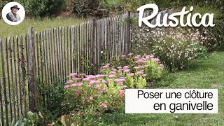 Bricolage au jardin  poser une clôture en bois avec des ganivelles [upl. by Brit]