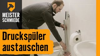 Druckspüler austauschen  HORNBACH Meisterschmiede [upl. by Wordoow409]