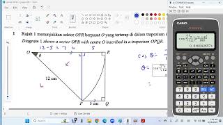 2024 Selangor Trial Add Math Set 1 P1 Q 1 F5 C1 Circular Measurement [upl. by Elreath433]