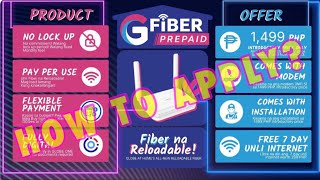 GFiber Prepaid  How to apply on Globe One App [upl. by Bridget638]