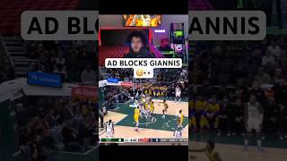 AD BLOCKS GIANNIS 😳👀nba basketball [upl. by Eirised756]