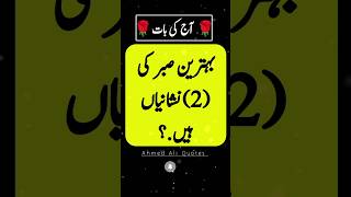 Behtarin Sabar ki do Nishaniyan hai  Hazrat Ali motivational quotes  success shorts allama [upl. by Anirec614]