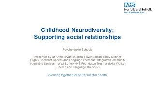 Childhood Neurodiversity Supporting Social Relationships [upl. by Filomena]