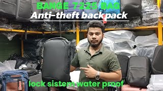 BANGE NEW MODEL7225 BACKPACK ANTITHEFT LAPTOP OFFICE TRAVELLING BACK PACK WATER PROOF LOCK SYSTEM [upl. by Engeddi]