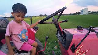 Indian baby driving tractor babydriving [upl. by Ibson]