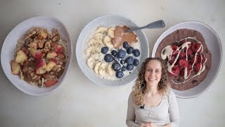 3 PORRIDGE REZEPTE  VEGAN  GLUTENFREI  SUPER LECKER [upl. by Asiil]