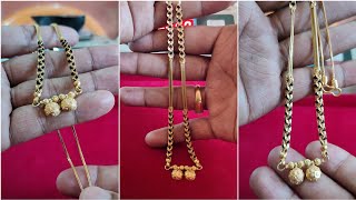 latest gold mangalsutra mini ganthan designs with weight amp pricegold mangalsutra ganthan designs [upl. by Minette]