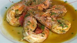 Camarones Langostino al ajillo Chef Stefano Barbato [upl. by Jarita584]