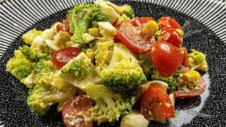 „Sonniger Mix“ – Salat mit Brokkoli Ei und Kirschtomaten [upl. by Yerot]