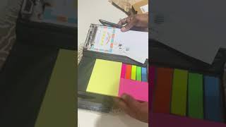 AMAZON STATIONERYNOTEPADMEMO BOOK WITH STICKY NOTES CLIP HOLDER amp penshorts viral notebook [upl. by Nylde]