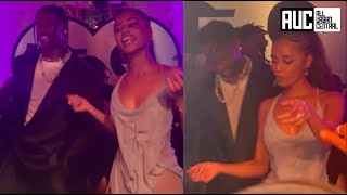 Tyla Backs That Thang Up On Travis Scott At GQ Party [upl. by Laram]