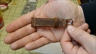 Making a Leather Watch Strap  DIY Leather Project [upl. by Marba696]