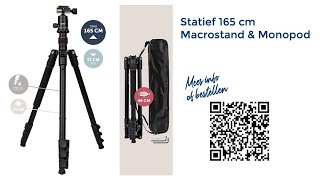 Uitleg Driepoot Statief  165cm  Monopod  Macrostatief [upl. by Hjerpe584]