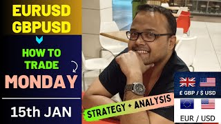 EURUSD Analysis MONDAY 15 JAN  GBPUSD Analysis MONDAY 15 JAN  EURUSD Strategy  GBPUSD Strategy [upl. by Tronna]