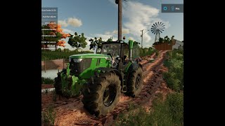 Farming Simulator arando campo e cultivando arroz mapa terras do sul [upl. by Nomyar]