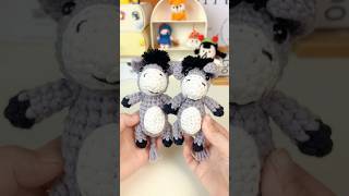 Crochet Little Donkey🫏💕 Sew Facial Expressions with Me  Stepbystep Tutorial🤗 [upl. by Ynahpets]