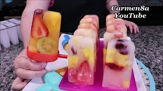 PALETAS SUPER SALUDABLES LLENAS DE FRUTA ESTILO8A [upl. by Eciral796]