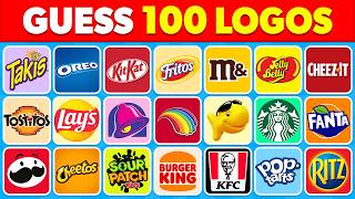 Guess The Snack Logo in 3 Seconds  100 Famous Logos 🍔🍫 Logo Quiz 2024 [upl. by Fevre]