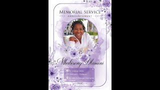 MEMORIAL SERVICE OF NTHABISENG DLAMINI [upl. by Dygal]