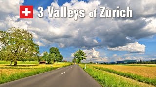 Road Trip through 3 Valleys of Zurich • Driving in Switzerland 🇨🇭 4K [upl. by Iznek]