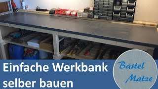 einfache Werkbank selber bauen  building a simple workbench [upl. by Yenots]