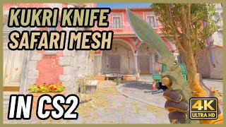 ★ CS2 Kukri Knife Safari Mesh  CS2 Knife InGame Showcase 4K [upl. by Zeph]