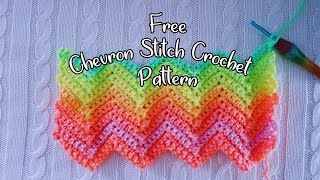 Chevron Stitch Crochet Pattern Tutorial [upl. by Qahsi]