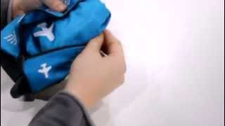 How to fold  Happy Flight Folding Bag [upl. by Suoirtemed]