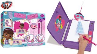 DOC MCSTUFFINS TOYS CheckUp Electronic KIDS SECRET DIARY Disney Junior Toy Review Video [upl. by Lipps]