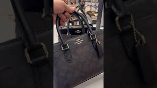 Coach Darcie carryall bag in blocked signature canvas Brown Black coach coachbag [upl. by Znerol]