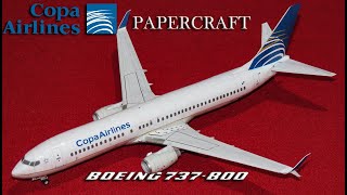 Copa Airlines Boeing 737800 PAPERCRAFT PAPER MODEL [upl. by Hayyifas]