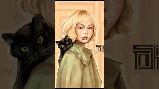 We fell love october🍂 artdrawing photoshop digitalart cat illustration xppen [upl. by Aigneis462]