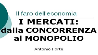 Lezione i mercati dalla concorrenza perfetta al monopolio [upl. by Letta]