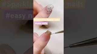 ✨🌟easy flower nails💖 nailtech nailsart shortvideo [upl. by Airbas]