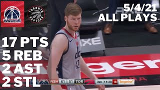 Davis Bertans vs Raptors 17 pts 5 reb 2 ast ALL PLAYS 202021 NBA Regular Season 050421 [upl. by Annayak773]