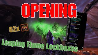 Opening 82 Leaping Flame Lockboxes  Neverwinter [upl. by Alesi]