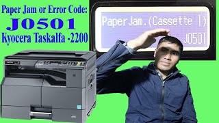 KYOCERA TASKalfa 1800  2200 Jam Cassette 1 J0501 100 Solving Tips [upl. by Lindgren]