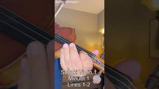 Minuet 1 Lines 12  Suzuki Violin 1 [upl. by Aray]