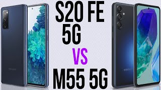 S20 FE 5G vs M55 5G Comparativo amp Preços [upl. by Yaj980]