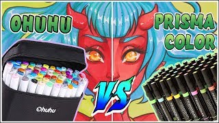 Ohuhu Markers Vs Prismacolor Markers  Marker Review [upl. by Greenleaf8]