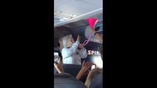 Grandma doing a beer bong on flight to Cabo [upl. by Dlnaod]