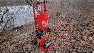 Portable Winch Dolly for Trail Clearing  Stump Pulling [upl. by Nevsa]