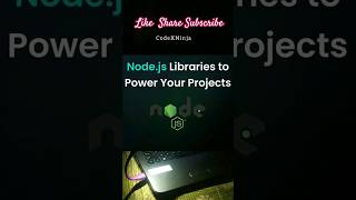 🔥NodeJs Libraries To Power Your Projects nodejs nodejstutorial project coding shorts ytshorts [upl. by Aihsetan708]