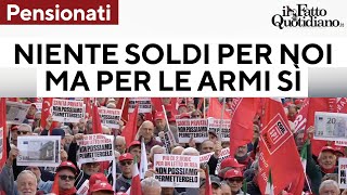 Pensionati in piazza quotNon ci sono soldi per le nostre pensioni ma si trovano per le armiquot [upl. by Calloway]