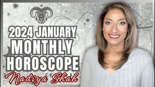 ♈️ Aries January 2024 Astrology Horoscope by Nadiya Shah [upl. by Jeffy205]